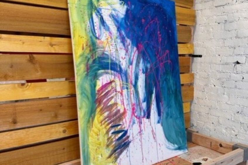 60min Duo Splatter Paint Experience in LA Large Shared Canvas 3