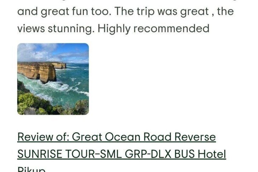 OTR.Melbourne Reverse Great Ocean Road Day Tour Beat the Crowds 2
