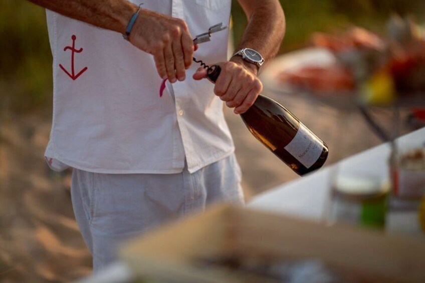 Pop up oyster bar on Normandy beach 3