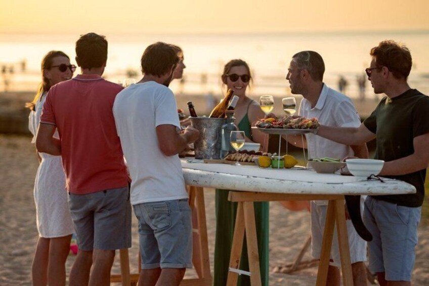 Pop up oyster bar on Normandy beach 4