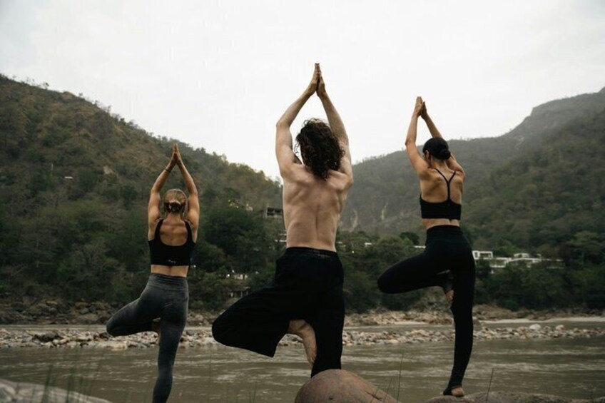 Outdoor Yoga Session in Rishikesh 4