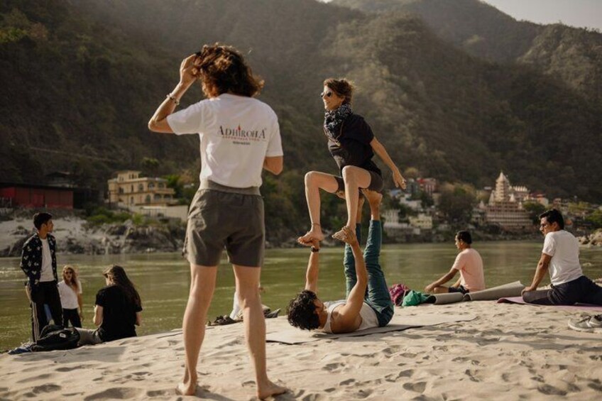 Outdoor Yoga Session in Rishikesh 5