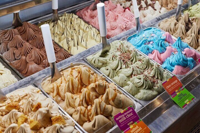Ice cream selection at Yarra Valley Chocolaterie, Yarra Glen. 2