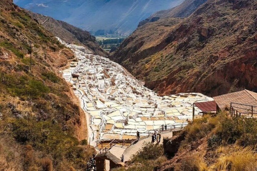 A terraced settlement in a mountainous valley. 5
