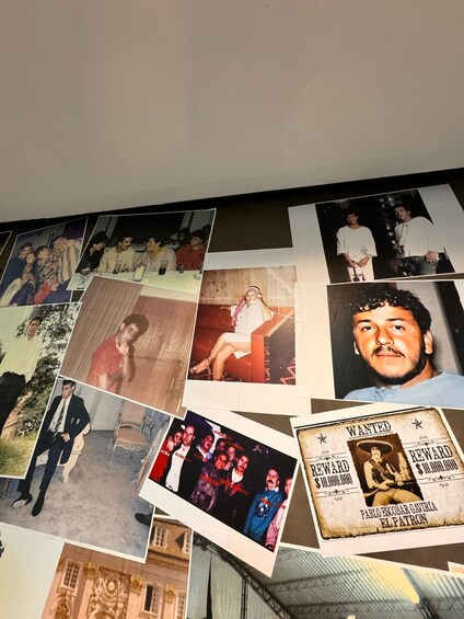 A collage of photographs and a wanted poster. 5