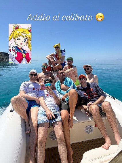A group of people on a boat in a body of water. 3