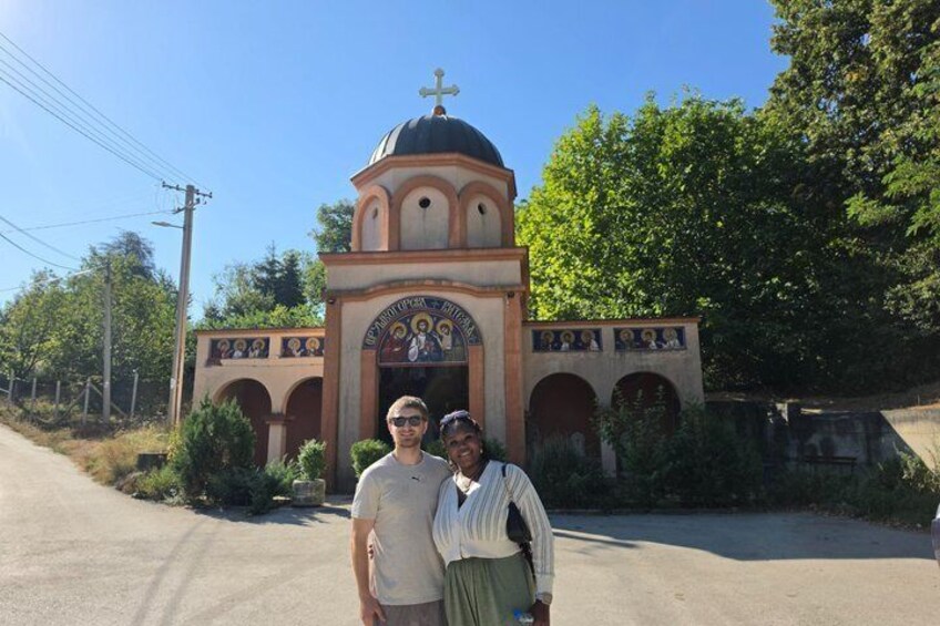 A church with a dome and arched entrance. 4