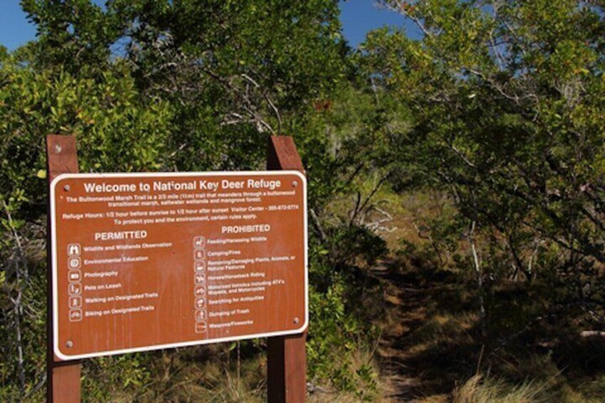 A sign at National Key Deer Refuge. 4