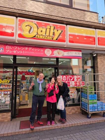 A storefront with a sign reading 'Daily Yamazaki' and a price tag of 30. 2