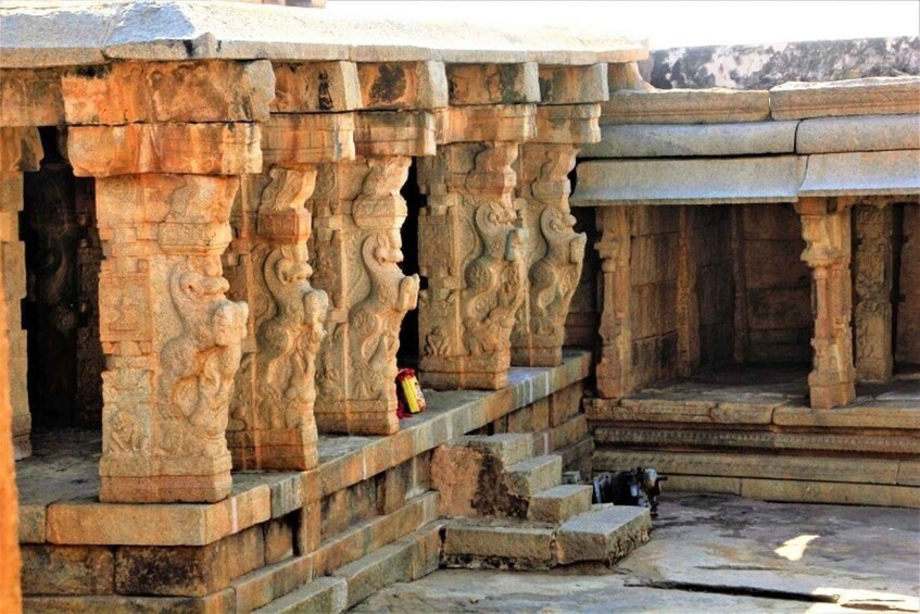 Ancient stone carvings and steps of a temple. 3
