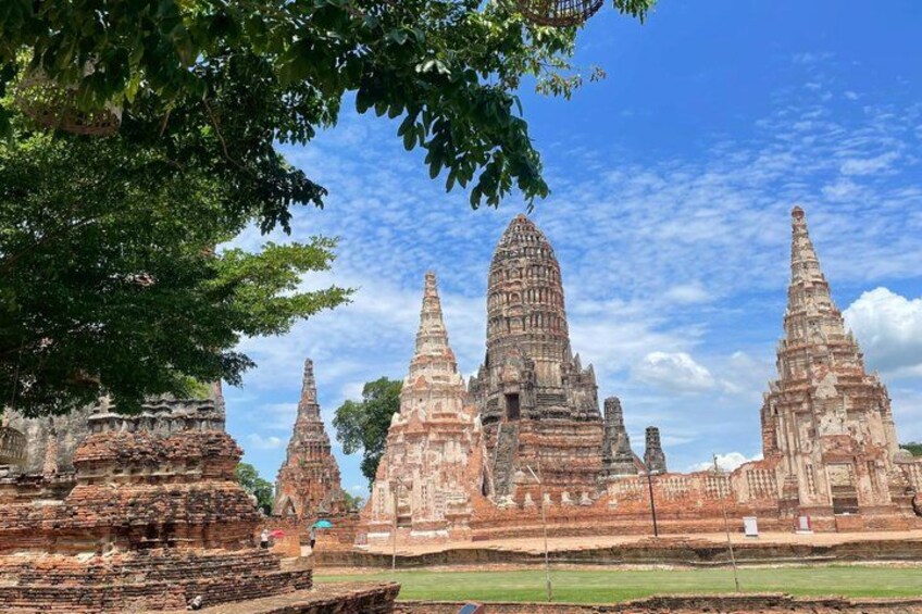 Ancient temple ruins with multiple tiered structures. 5