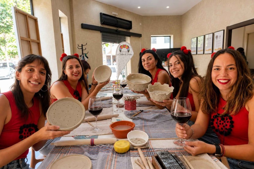 Picture 1 for Activity Madrid: Create your own ceramic piece accompanied by a glass of wine 2