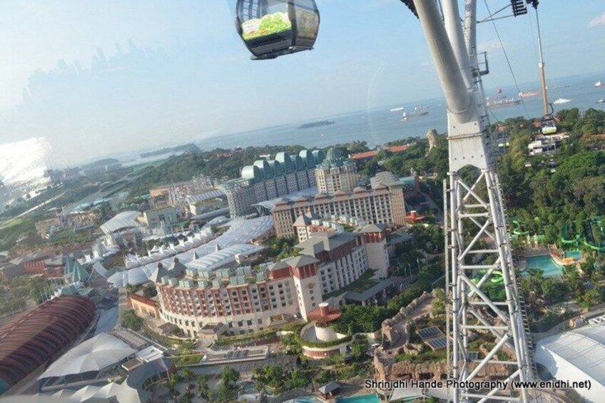 A large building complex with a cable car system. 2