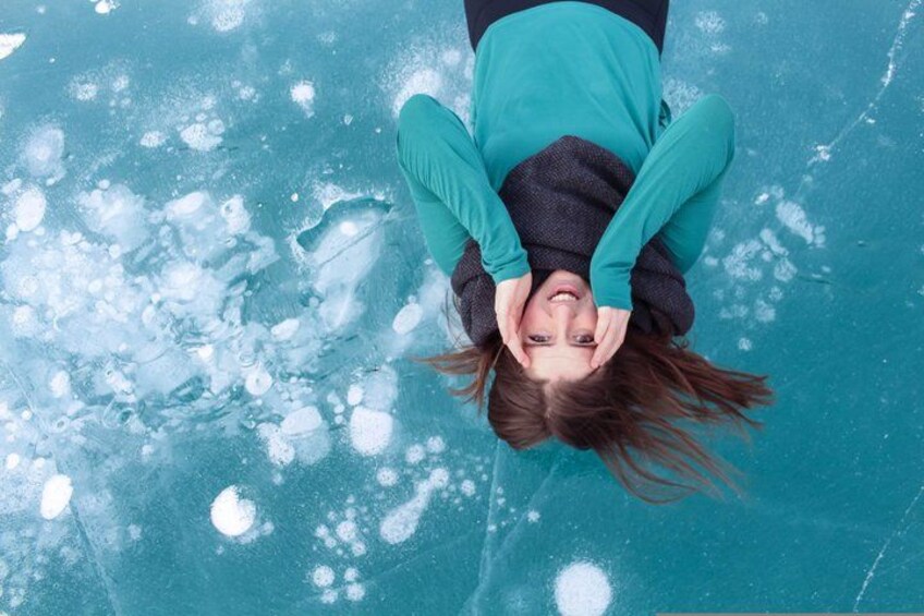 Private Tour of Abraham Lake Ice Bubbles and Icefields Parkway 5