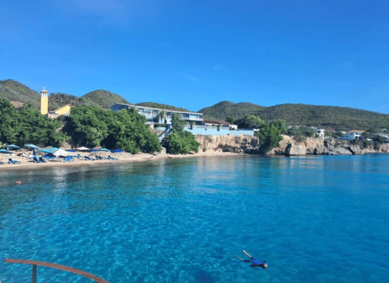 Picture 3 for Activity Curacao: Blue Room Cave and Turtles Boat Trip with Pizza 2