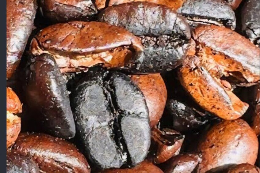 Roasted coffee beans. 5