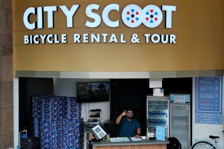 A bicycle rental and tour service named CITY SCOOT. 4
