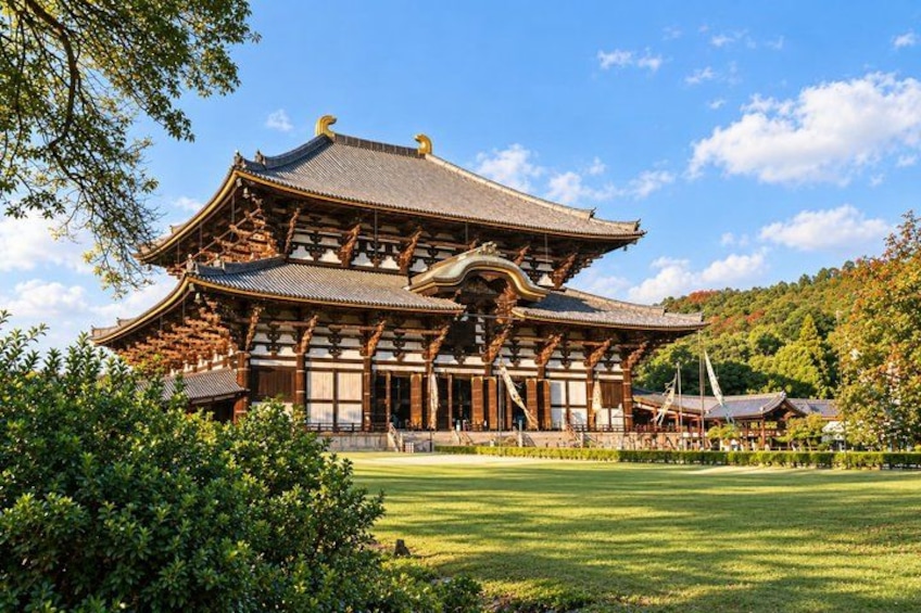 A traditional Japanese building with a curved roof and wooden beams. 3