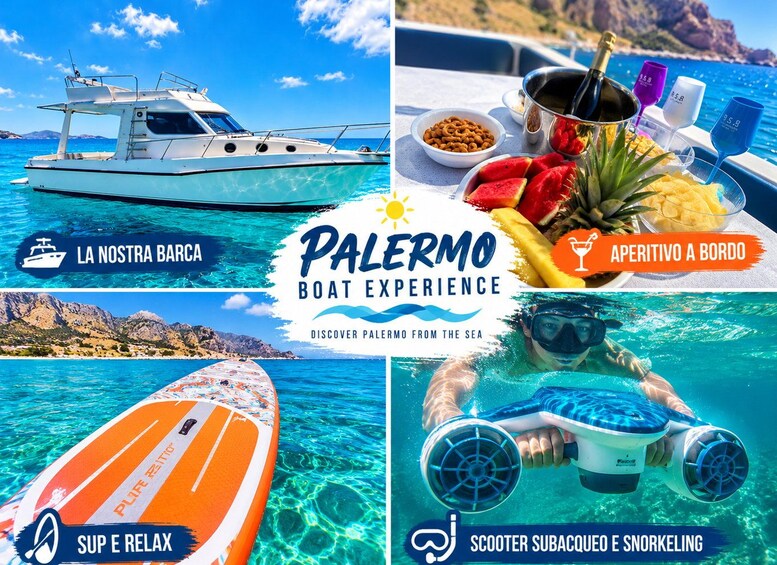 Boat Experience in Palermo: Snorkeling, SUP, Underwater Scooter and Apéritif 1