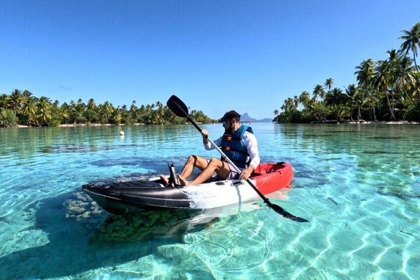 Your kayak in Taha'a: Destination Coral Garden and discovery of the lagoon. 1