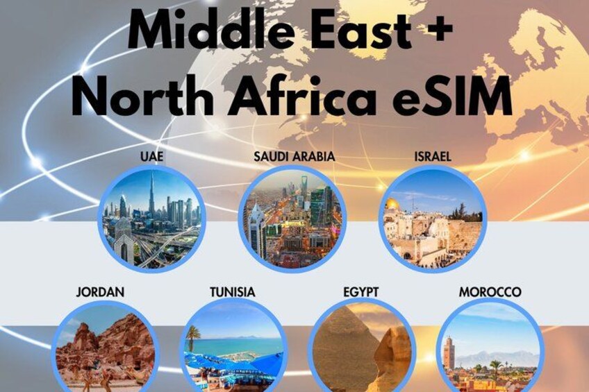Middle East + North Africa eSIM (Instant Delivery) 2