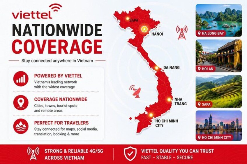 A map of Vietnam highlighting cities like Hanoi, Da Nang, and Ho Chi Minh City. 4