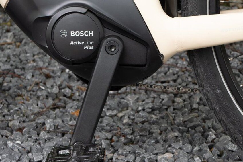 A bicycle with a Bosch Active Line Plus motor. 3