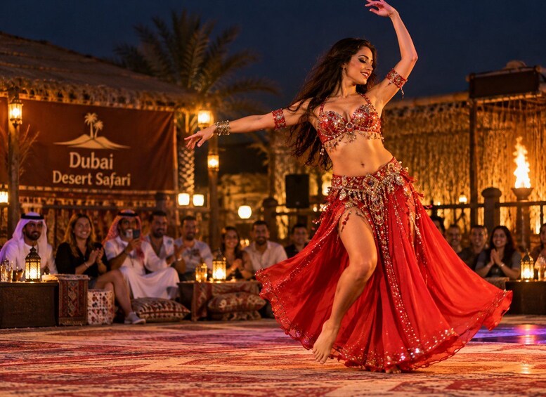 A belly dancer performing at Dubai Desert Safari. 3
