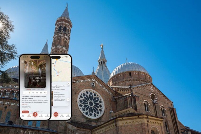 A historic church with a large rose window and a tall bell tower. 1