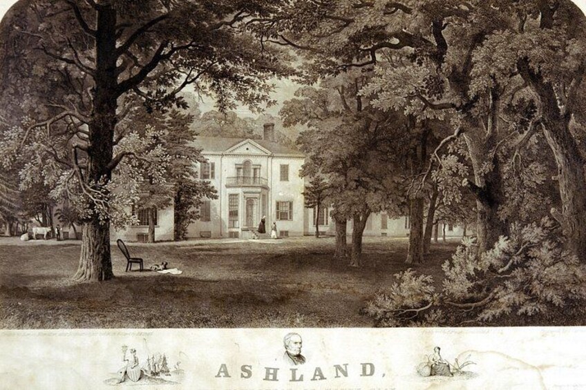 A large, classical building surrounded by trees. 5