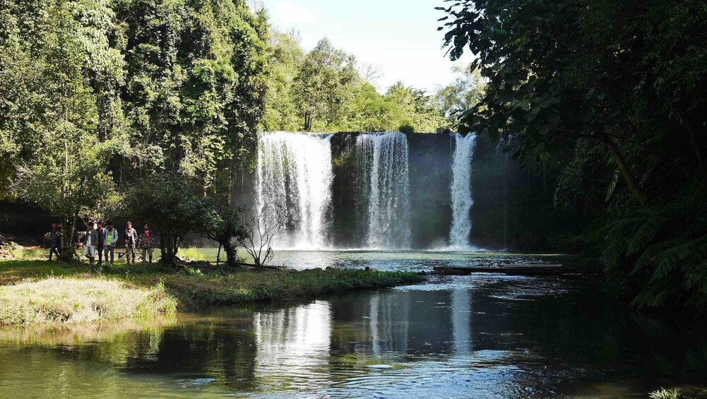 Tad Champi Waterfall on a sunny day in Laos