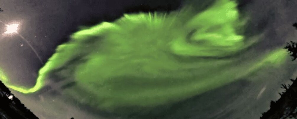 A green aurora borealis. 1