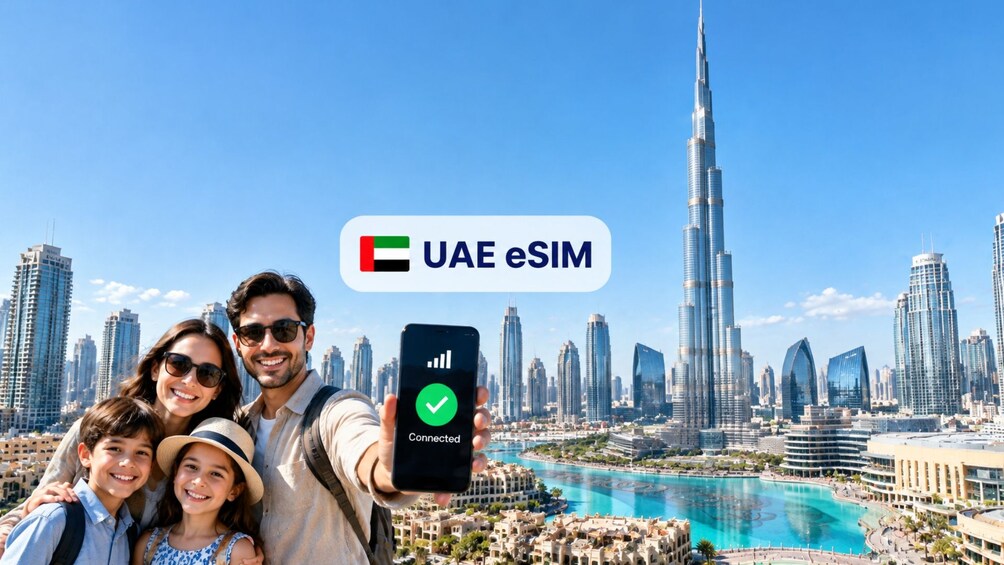 Abu Dhabi & Dubai: United Arab Emirates Internet with eSIM Mobile Data Plan 1