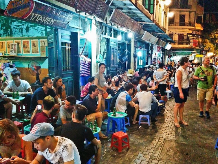 Street food at night in Hanoi