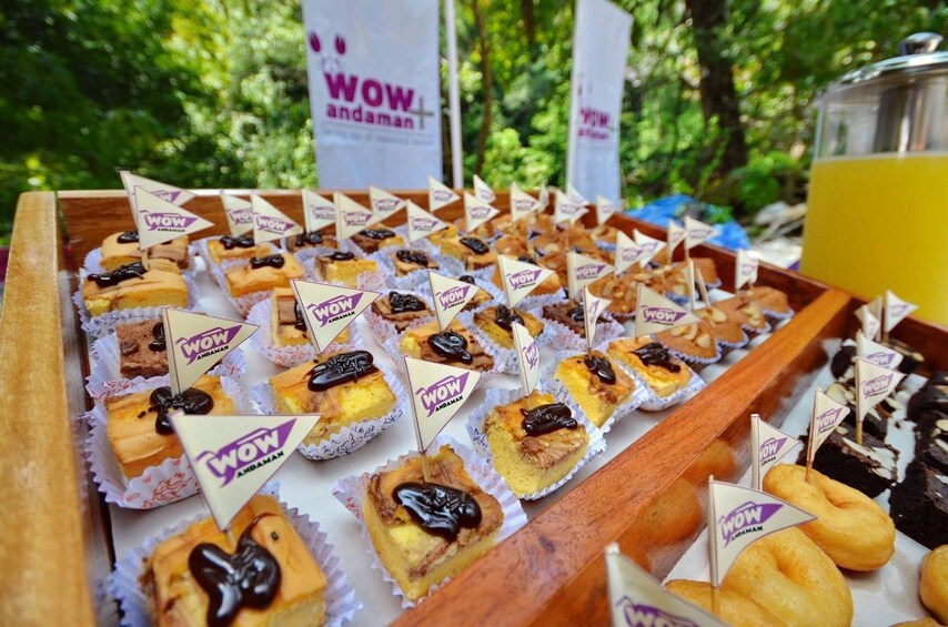 Pastries for tour guests on Surin Islands in Thailand