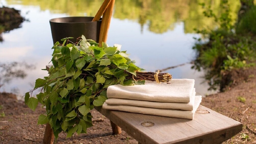 Towels used at the Lakeside Finnish traditional sauna experience in Rovaniemi 5