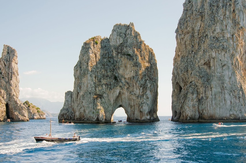 Faraglioni rock stacks in Italy