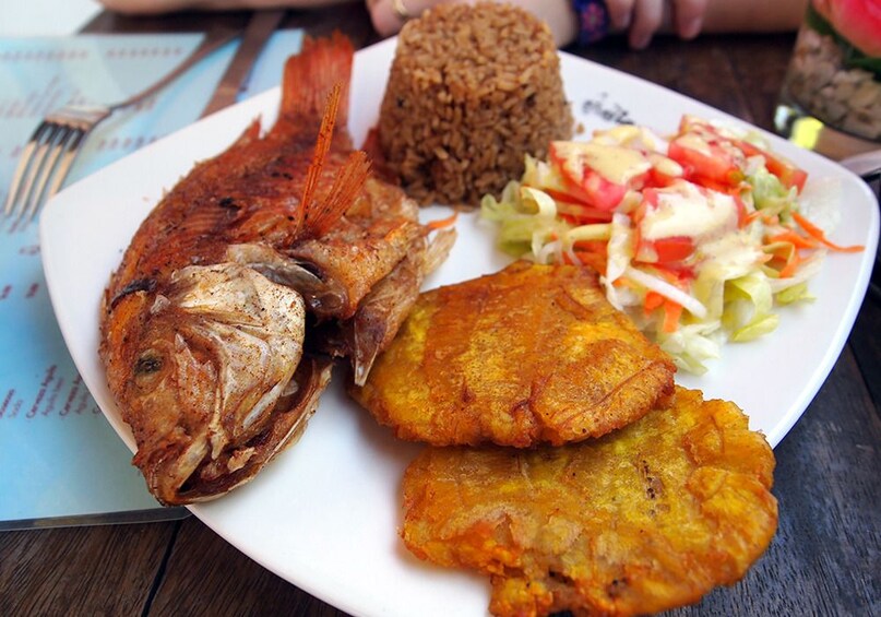 Fish and rice dish in Colombia