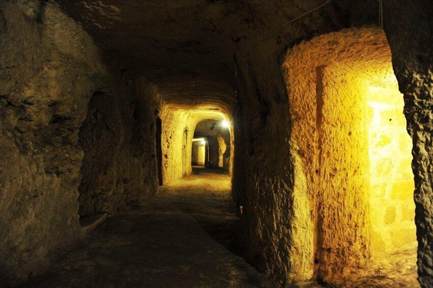 Dark tunnels of Mellieha Air Raid Shelter 5