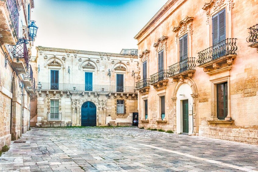 Small plaza in Lecce, Italy