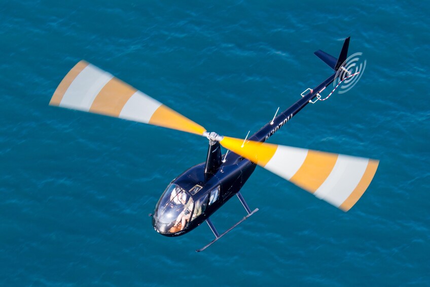 Helicopter over water in Los Angeles