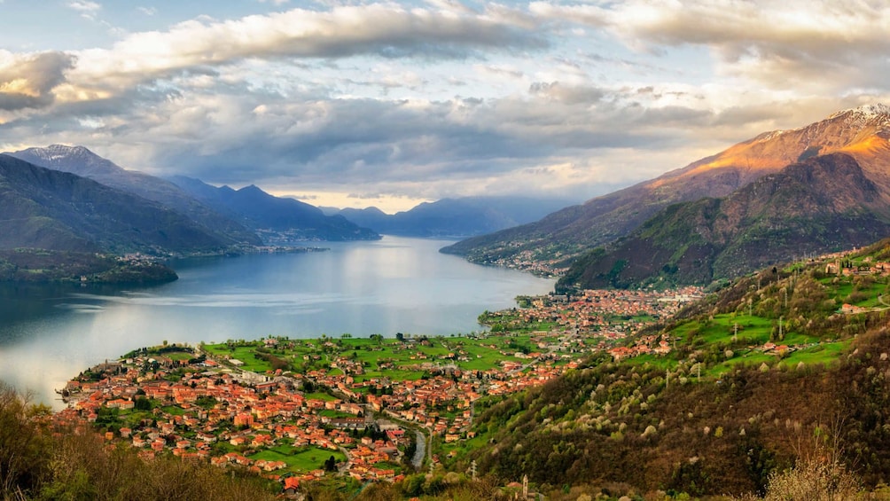 Panoramic view of Lake Como and surrounding areas