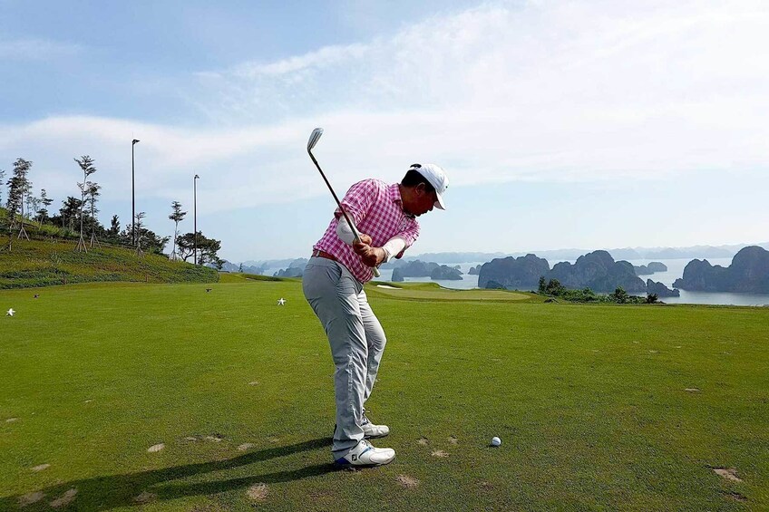 Golfer at FLC Ha Long Bay Golf Course