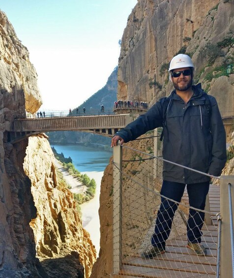 Man at Caminito Rey