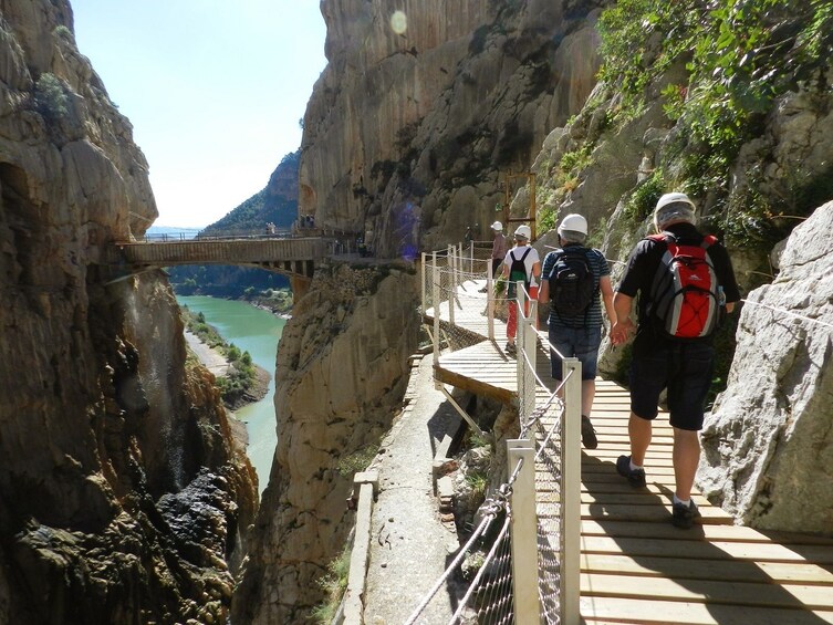 Group at the Caminito del Rey Trekking Walkway