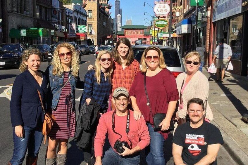 A group has a memorable time on our Chinatown Food Tours, sharing great food, fun stories, and lively moments together. Food Tours in Chinatown make every experience unforgettable. 2