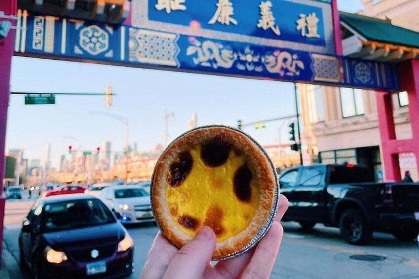 Try a Portuguese egg tart while enjoying the Chinatown Gateway on our Chinatown Food Tours. Food Tours in Chinatown make this sweet bite and iconic landmark even more memorable. 5