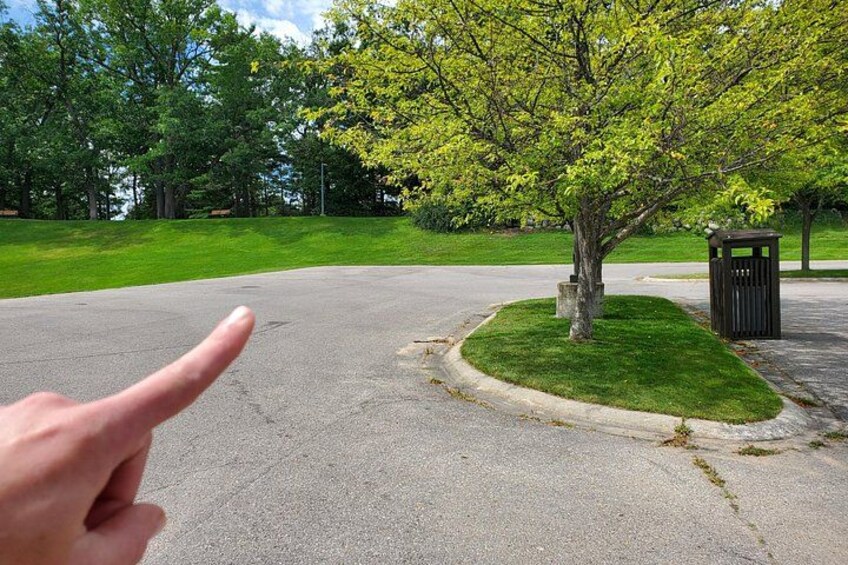 This is where the bus will be staged at the pick up/drop off lcoation in the TC Civic Center 2