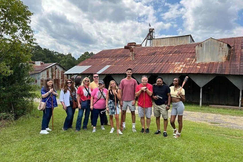 Fan recreating scenes filmed in Haralson 3