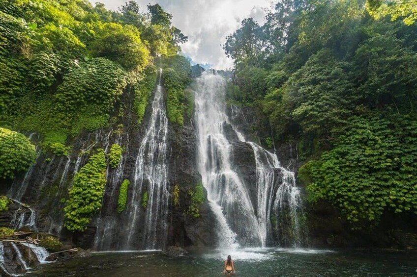 A waterfall surrounded by lush greenery. 5